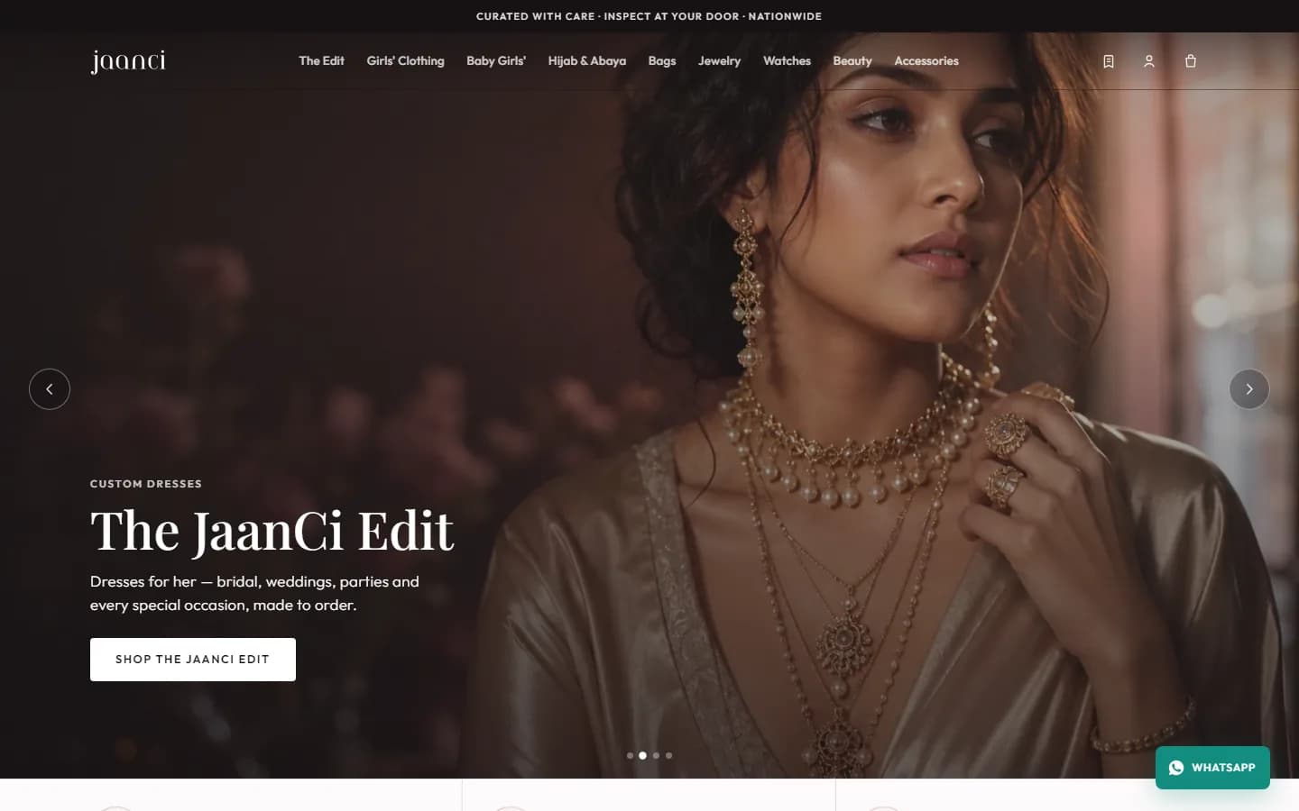 JaanCi website interface
